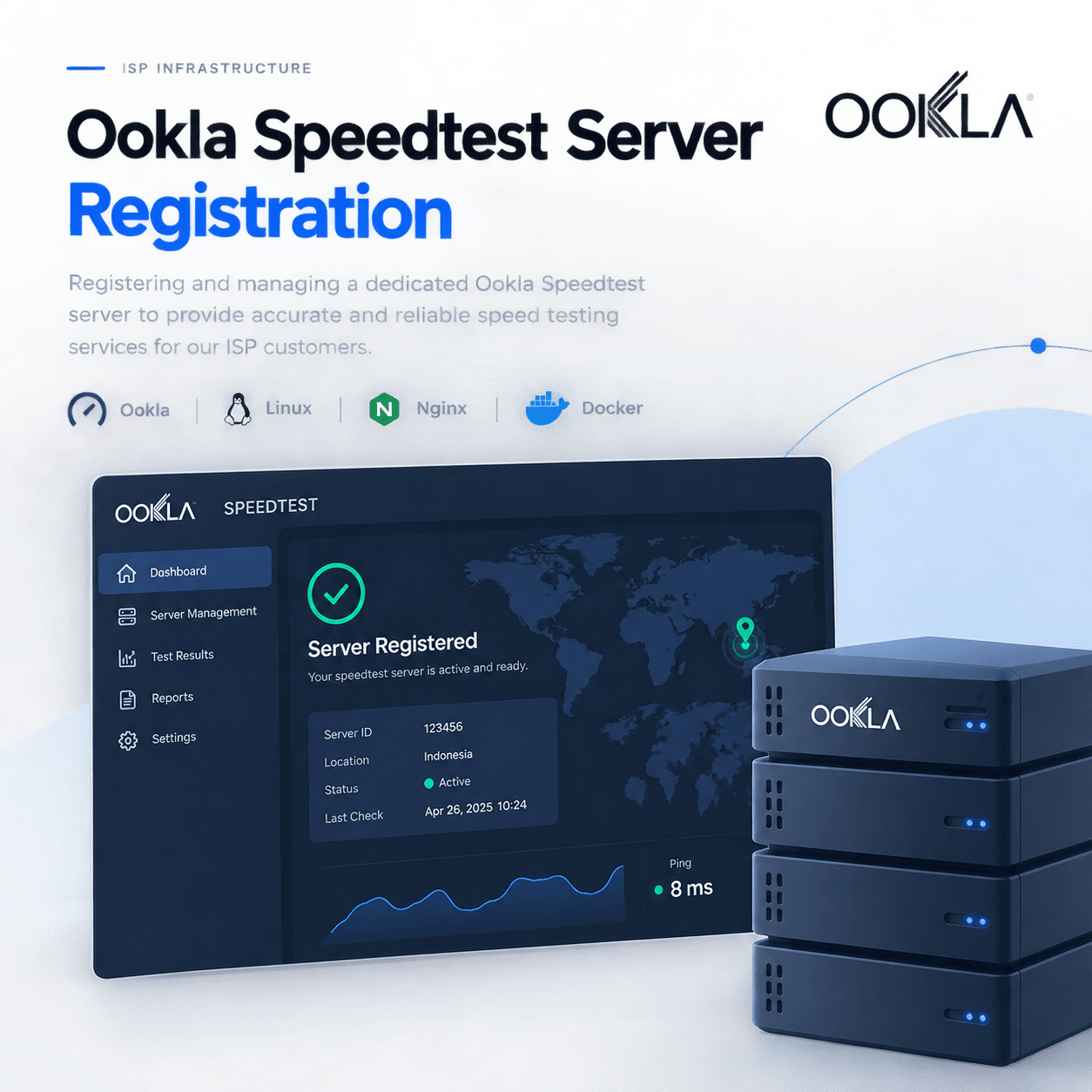 Registrasi & Deployment Server Ookla Speedtest untuk ISP project image